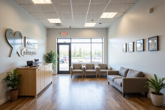 Oficina de NutriVida Saludable, moderna y acogedora